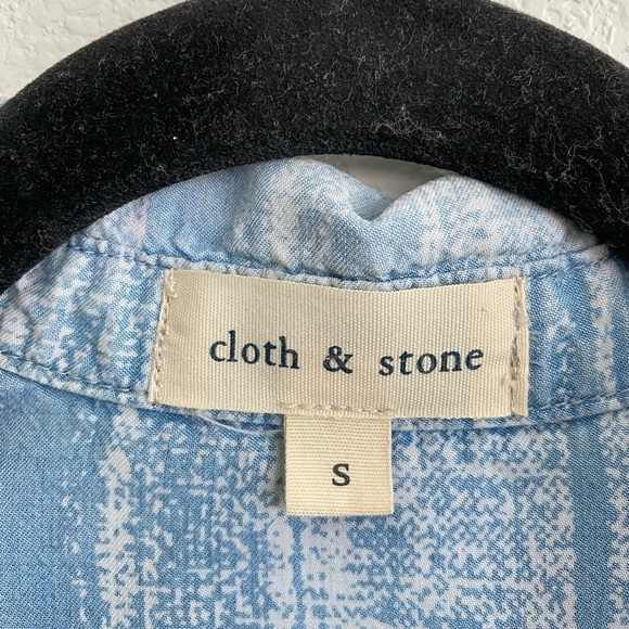 Cloth & Stone Anthropologie Light Denim Chambray Sleeveless V-Neck Dress Small - Picture 8 of 8